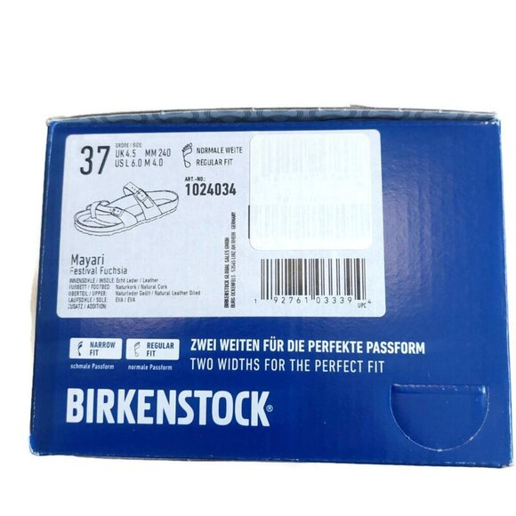 Birkenstock Mayari Oiled Leather Sandals EU 37 Womens 6 Festival Fuchsia Regular - Picture 10 of 11